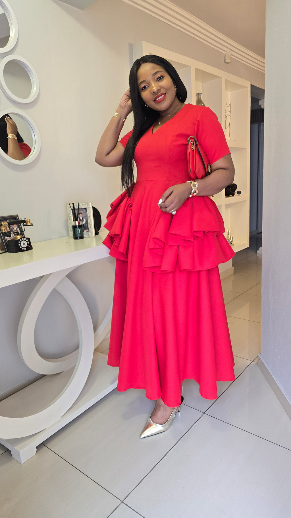 Kumkanikazi Dress -Red