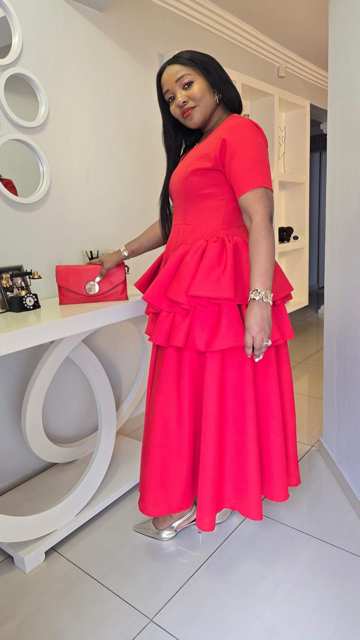 Kumkanikazi Dress -Red